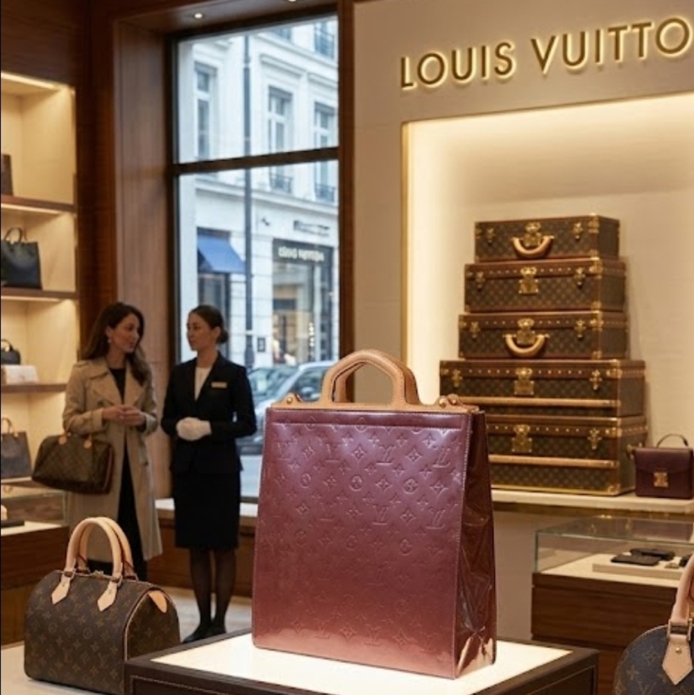 Elegant Burgundy Vernis Tote Bag